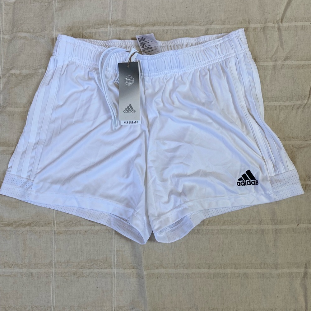 Adidas White Athletic Shorts aeroready NWT